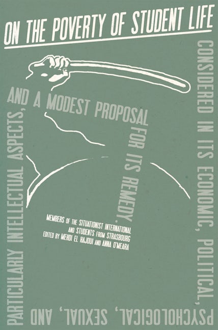 Book cover image for On the Poverty of Student Life ISBN: 9781942173571